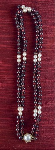 GARNET PEARL AND 14 KARAT GOLD 370651