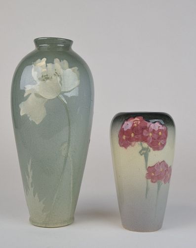 OWENS & WELLER POTTERY VASES2 American