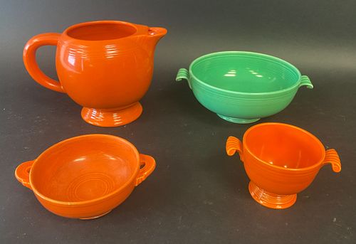 4 PIECES FIESTAWARE INCLUDING VINTAGETangerine 3706d8