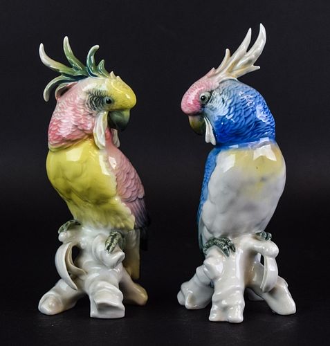 PAIR OF KARL ENS PORCELAIN COCKATOO 370700