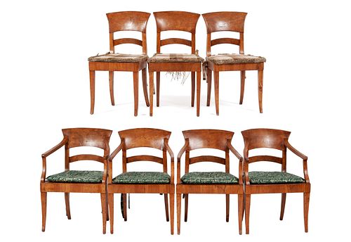 SET OF SEVEN BIEDERMEIER DINING