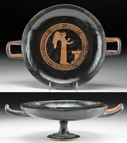 GREEK ATTIC RED-FIGURE STEMMED KYLIX