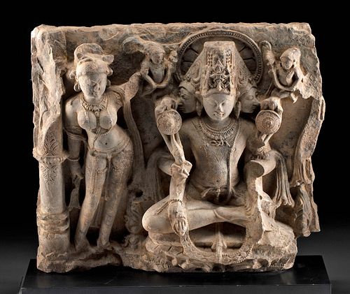 9TH C. INDIAN STONE TEMPLE PANEL