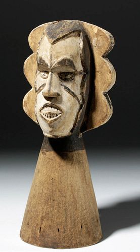 20TH C. AFRICAN WOOD DANCE MASK VILLAGE