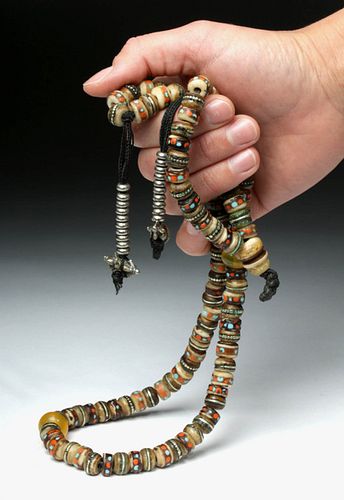 19TH C. TIBETAN NECKLACE - PRAYER