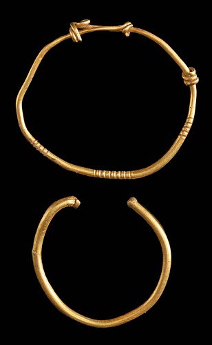 ANCIENT ROMAN GOLD HOOP EARRINGSRoman  37093f