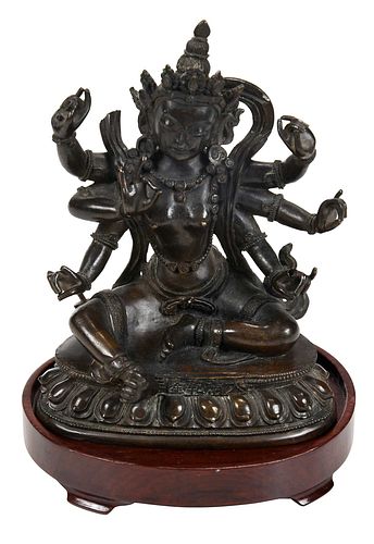 SINO TIBETAN BRONZE SEATED EKAJATI 370959