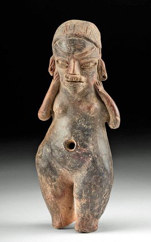 TALL TLATILCO POTTERY FEMALE FIGURE,