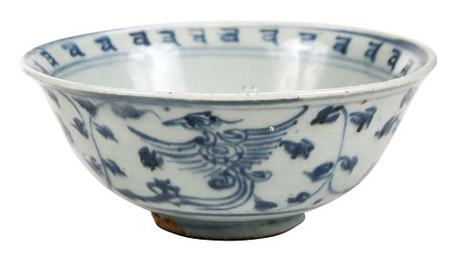 CHINESE BLUE AND WHITE BOWL WITH 37096a
