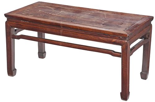 CHINESE FIGURED HARDWOOD LOW TABLE19th