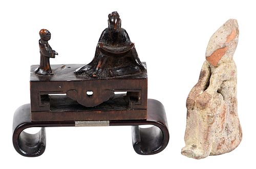 TWO SMALL ASIAN DECORATIVE ITEMScomprising: