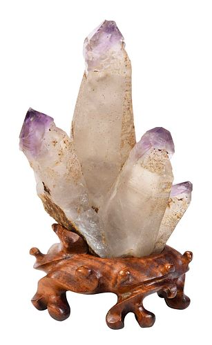 CHINESE AMETHYSTINE QUARTZ SCHOLAR'S