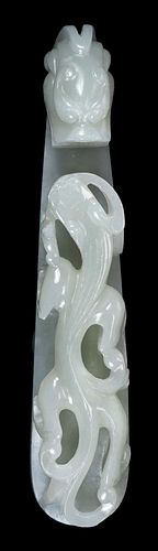 CHINESE CARVED JADE DRAGON AND 3709e1