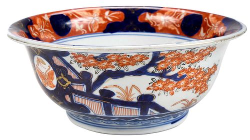 JAPANESE IMARI PORCELAIN BOWLunderglaze 370a08