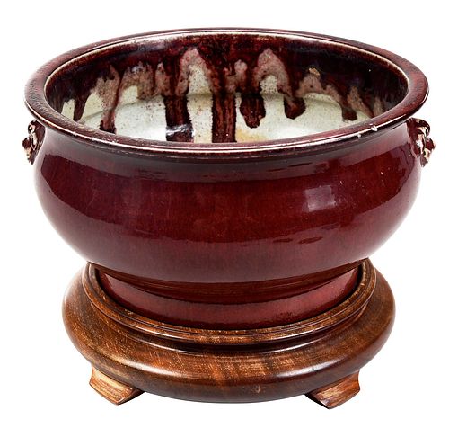 CHINESE SANG DE BOEUF BOWL AND 370a11