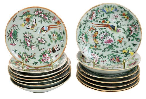 SET OF 14 CHINESE FAMILLE ROSE 370a3a