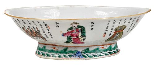 CHINESE PORCELAIN FOOTED BOWLprobably 370a35