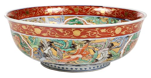 JAPANESE IMARI PUNCH BOWLhaving all