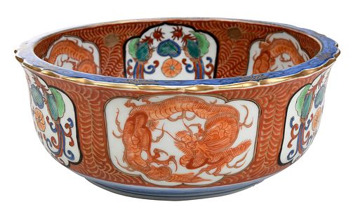 JAPANESE IMARI CENTER BOWLwith 370a6b