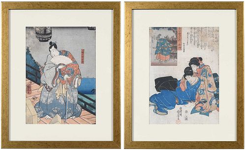 UTAGAWA KUNIYOSHI Japanese 1798 1861 Two 370a7a