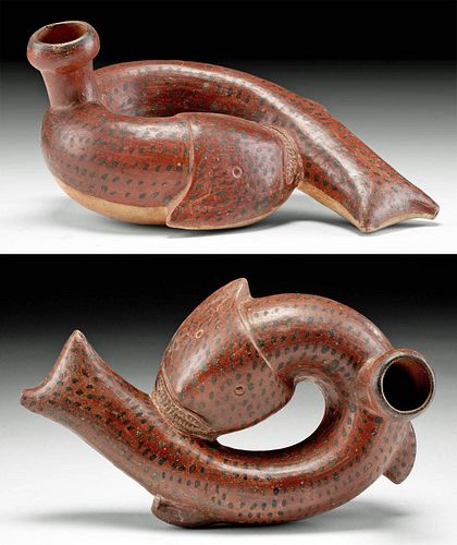 INCA POLYCHROME CATFISH EFFIGY 370ac8