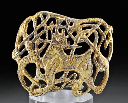 VIKING JELLING GILT SILVER BROOCH