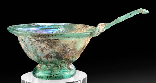 EXHIBITED ROMAN GLASS DIPPER CUP