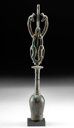 ANCIENT LURISTAN BRONZE FINIAL 370b9f