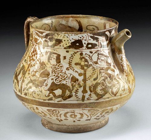 12TH C. KASHAN LUSTERWARE EWER