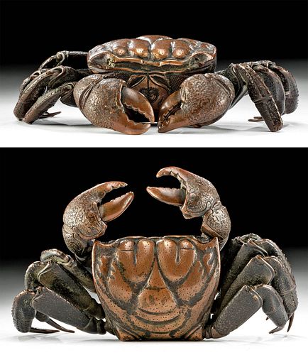 19TH C. JAPANESE MEIJI BRONZE ARTICULATED