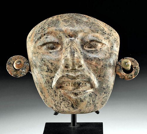 STUNNING MAYA GREENSTONE MASK (FOR