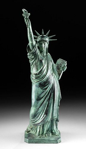 FRENCH BRONZE MODEL STATUE OF LIBERTY