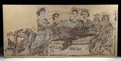 ROMAN BYZANTINE MOSAIC BANQUET 370c25