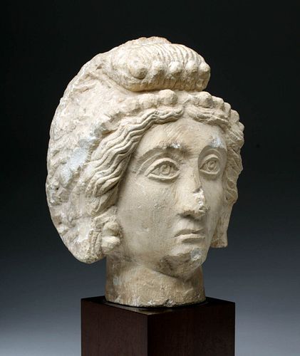 PALMYRENE ROMAN LIMESTONE HEAD 370c26