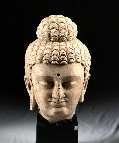 4TH C. GANDHARAN STUCCO HEAD ENLIGHTENED