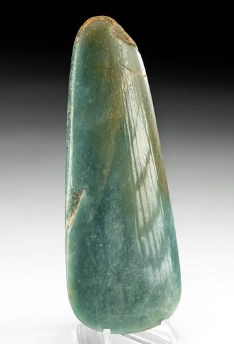 RARE / GORGEOUS OLMEC BLUE JADE CELTPre-Columbian,