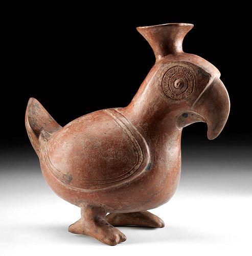 RARE COLIMA REDWARE EFFIGY VESSEL