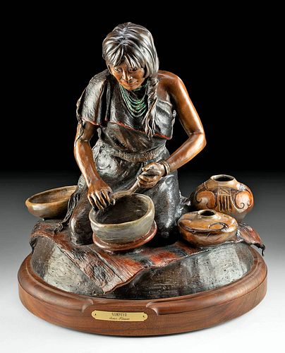 SIGNED SUSAN KLIEWER BRONZE NAMPEYO  370cb3