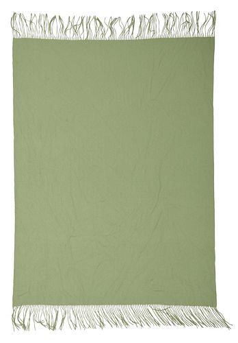 GREEN CASHMERE THROW BLANKET, PUR