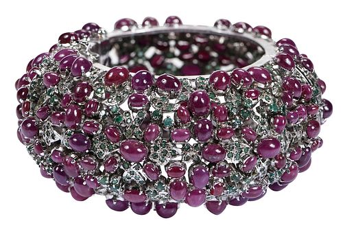 SILVER RUBY AND EMERALD WIDE 370db1