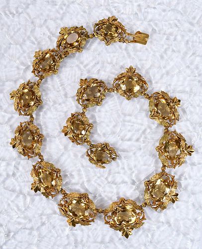 14KT. GEORGIAN STYLE CITRINE NECKLACE15