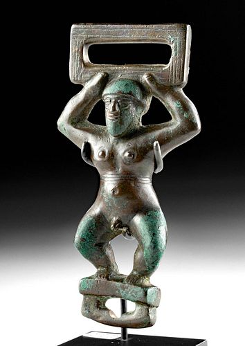 MESOPOTAMIAN BRONZE NUDE MALE DWARF,