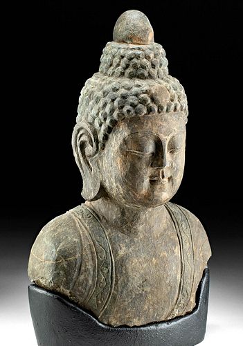 CHINESE MING DYNASTY STONE BUST