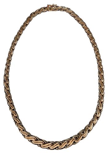 14KT GOLD FANCY LINK NECKLACEtwo 370e4c
