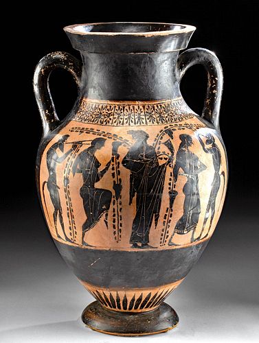 GREEK BLACK FIGURE AMPHORA DIONYSIAN 370eac