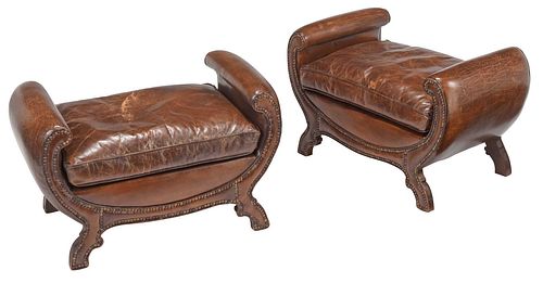 PAIR OF LATE VICTORIAN STYLE LEATHER 370eb9