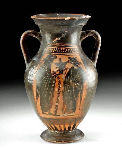 GREEK ATTIC BLACK FIGURE AMPHORA  370eb1