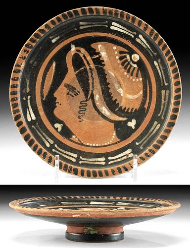 GREEK APULIAN POTTERY PLATE W/