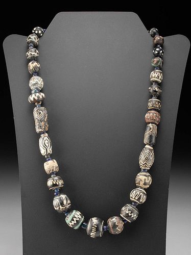 NECKLACE W/ ANCIENT ROMAN GLASS MILLEFIORI