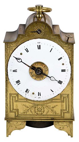 DUTCH BRASS CARRIAGE CLOCK18th/19th